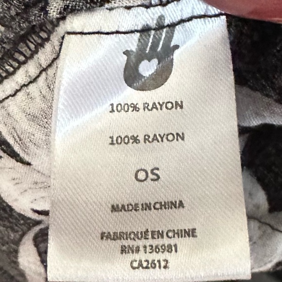 Spiritual Gangster Black Floral Kimono Open Tie Front Kimono Duster - Picture 8 of 13